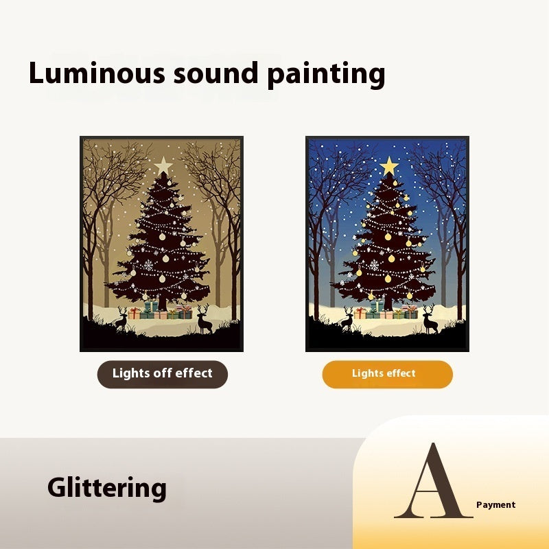 2024 New Luminous Speaker Christmas Tree Painting Bluetooth Speaker Desktop Ornament Gift Light And Shadow Art Lighting 2024 New Luminous Speaker Christmas Tree Painting Bluetooth Speaker Desktop Ornament Gift Light And Shadow Art Lighting